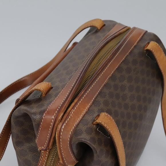 CELINE Macadam Canvas Shoulder Bag Pvc Leather Brown - Picture 6 of 13